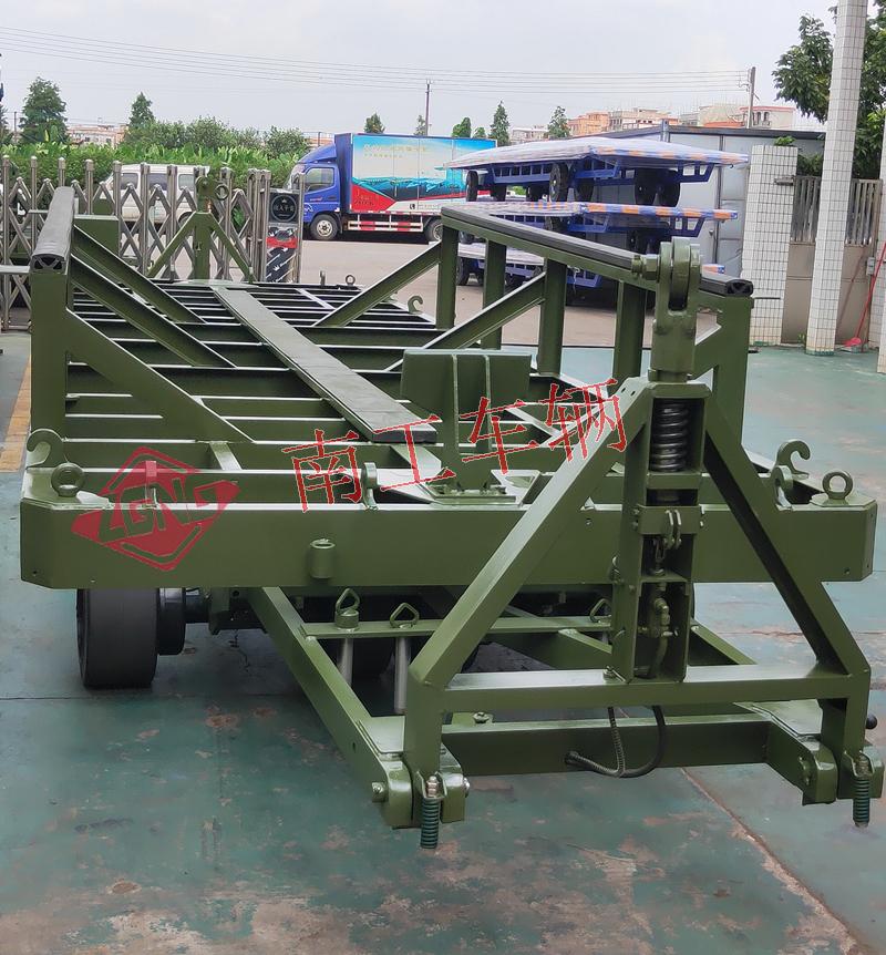 Heavy duty maritime patrol boat trailer, unpowered dual towing fully trailer